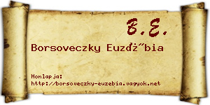 Borsoveczky Euzébia névjegykártya